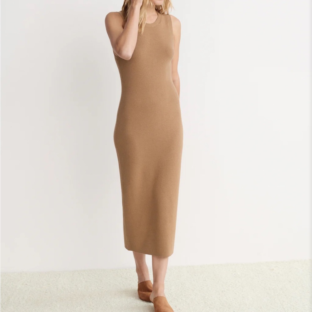 JENNI KAYNE Sleeveless Sweater Dress - CAMEL